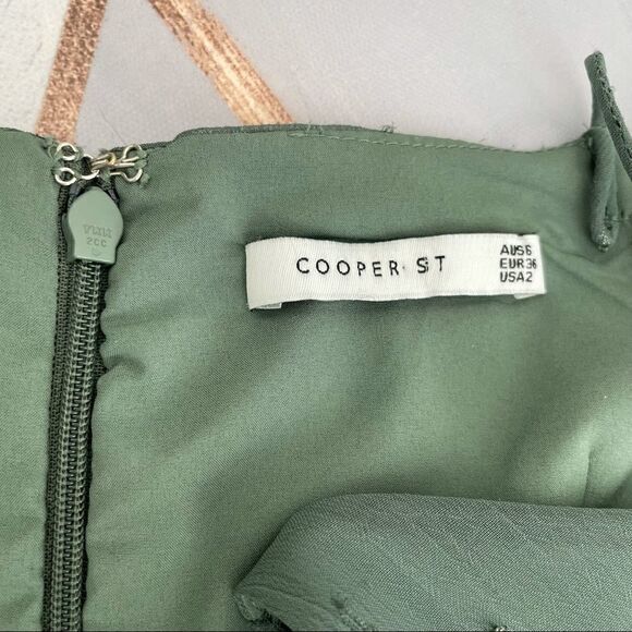 NORDSTROM DRESS Willows Forest Green Drape Dress - Picture 9 of 11